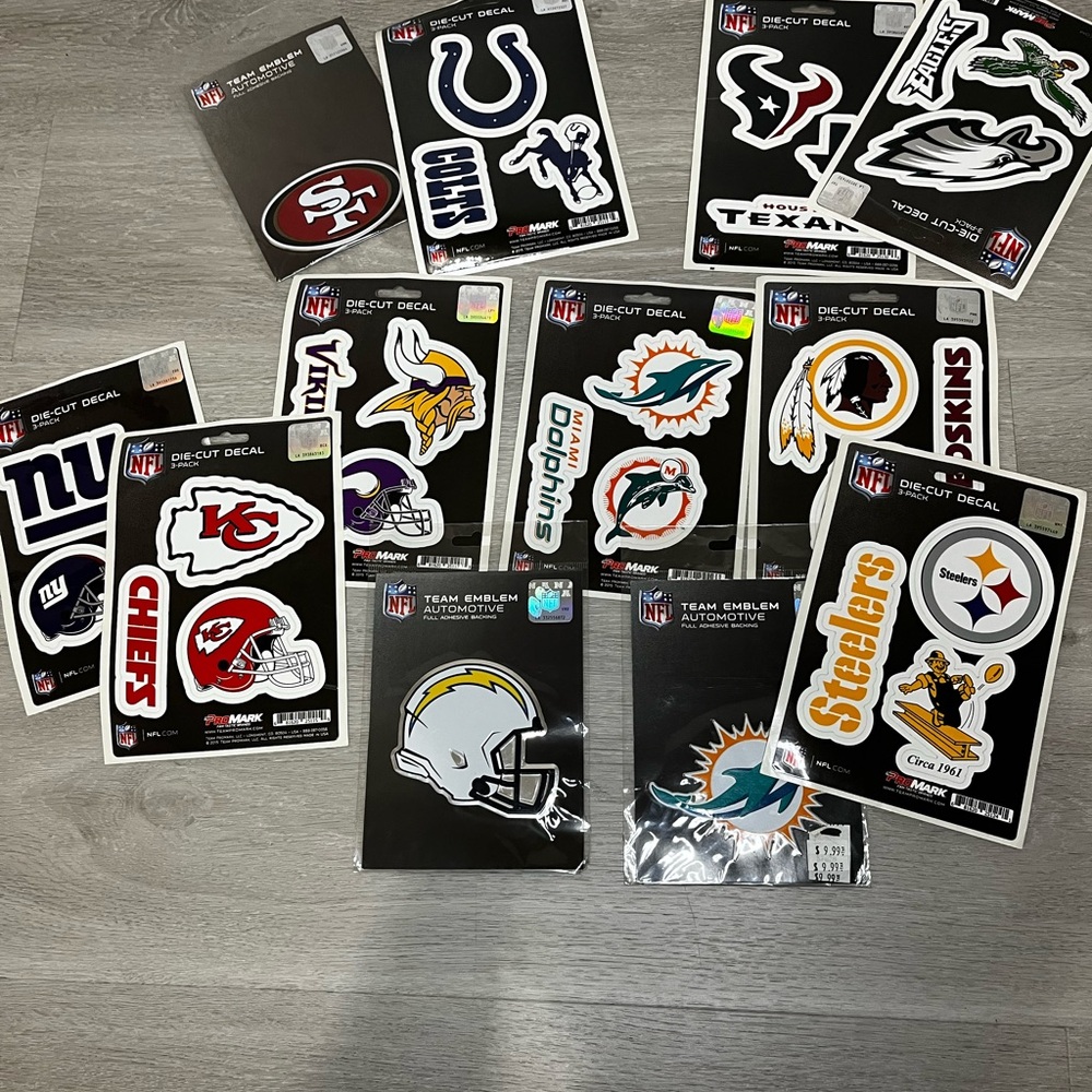 NFL Team Decal Sticker And Auto Emblem